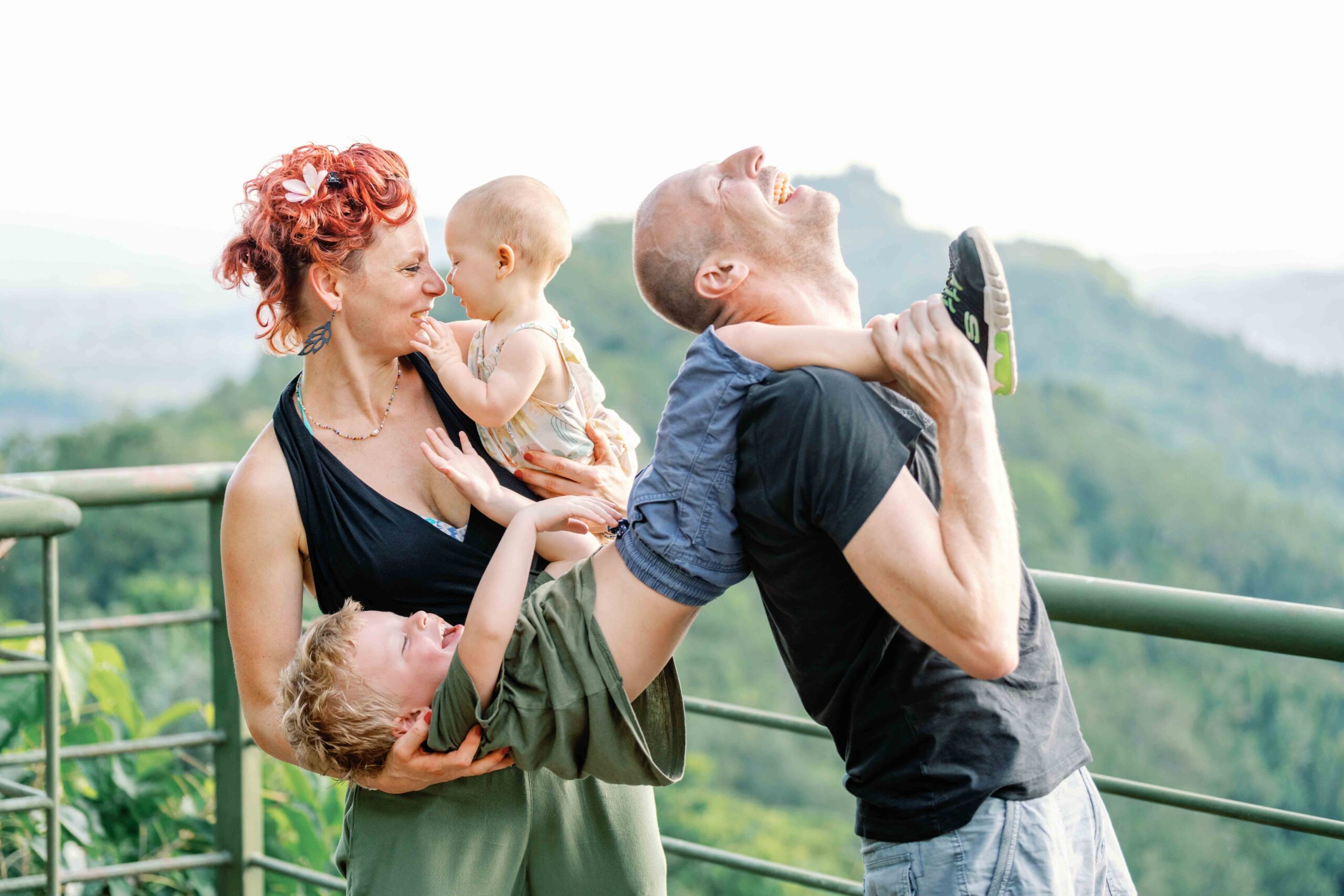 Mountain View Family Photoshoot in Bali – Playful Moments with the Anna Family