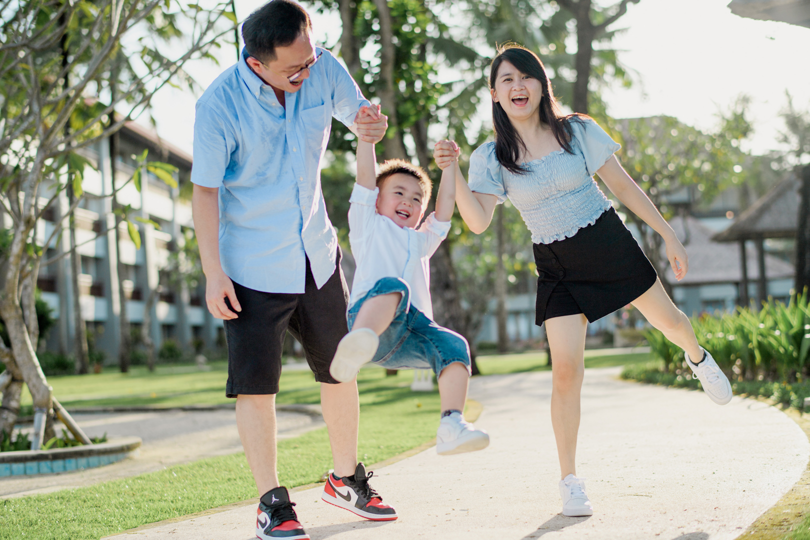 Joyful Natalia Family Photoshoot at Conrad Bali